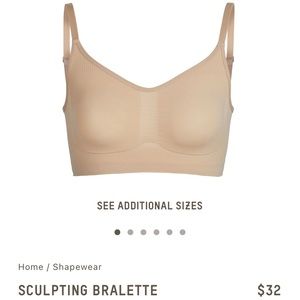 NEW SKIMS SCULPTING BRALETTE SIZE SMALL/MEDIUM IN CLAY